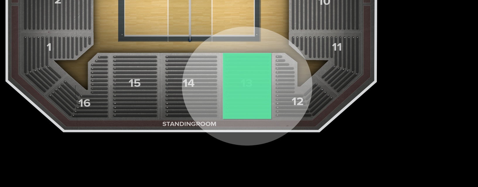 Seat view from Reserved Seating