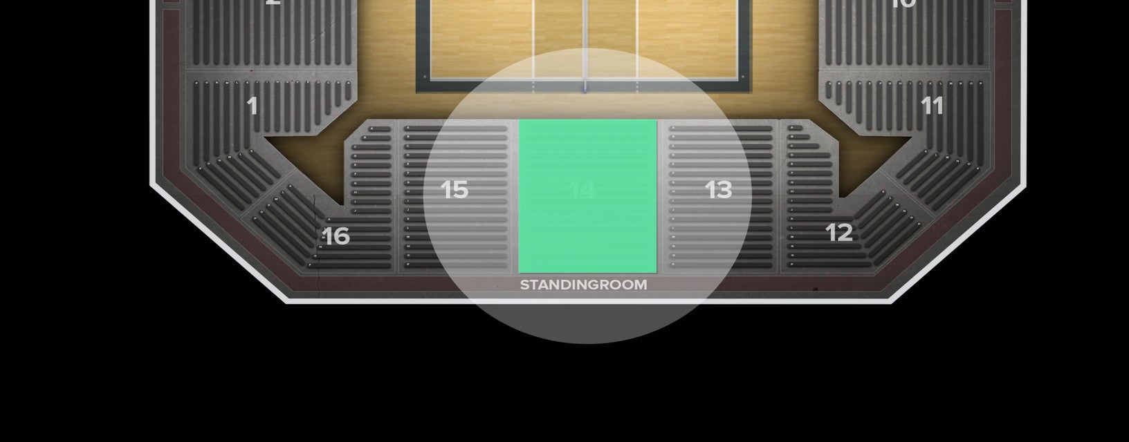 Seat view from Reserved Seating