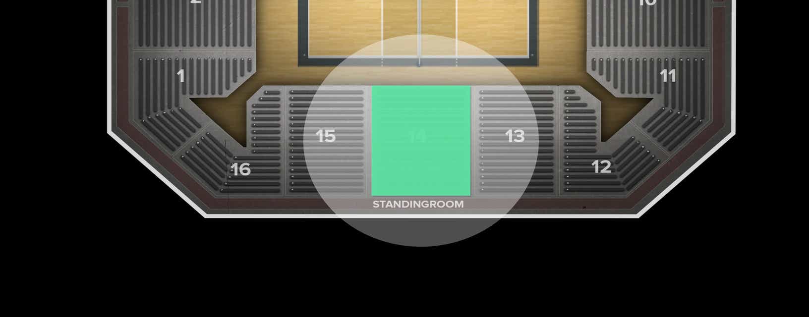 Seat view from Reserved Seating