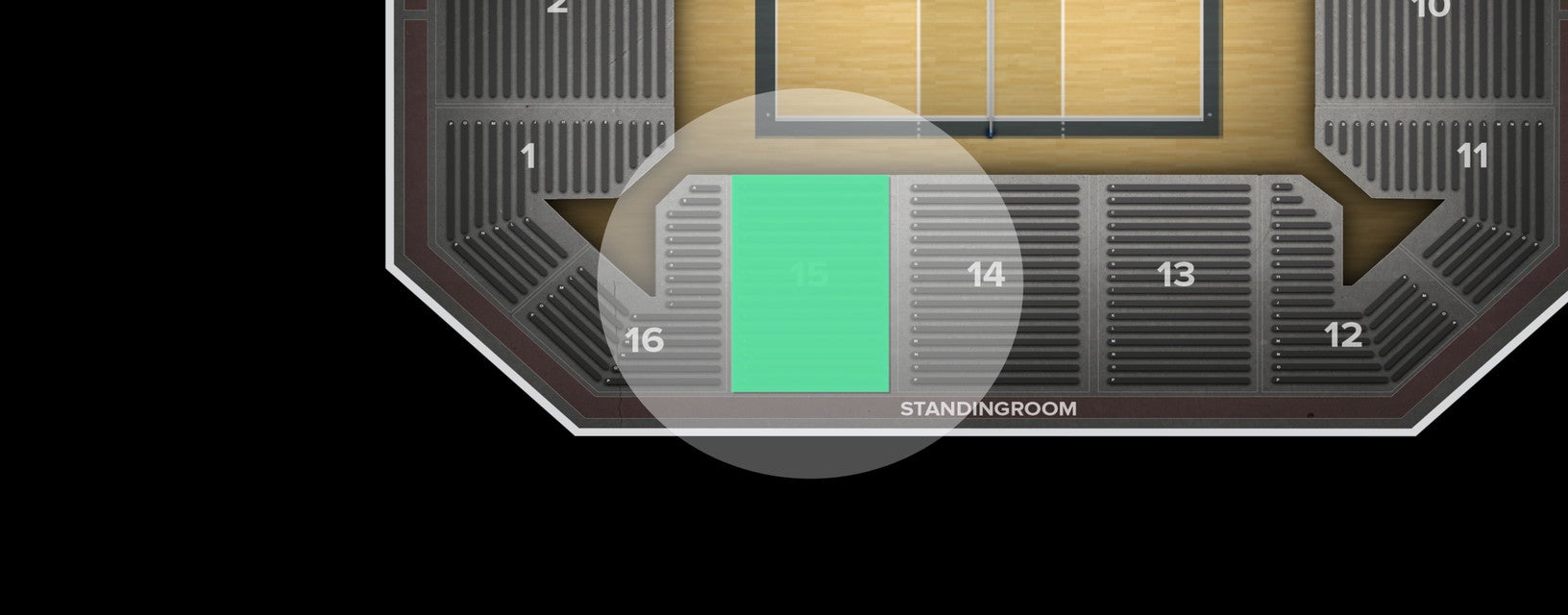Seat view from Reserved Seating
