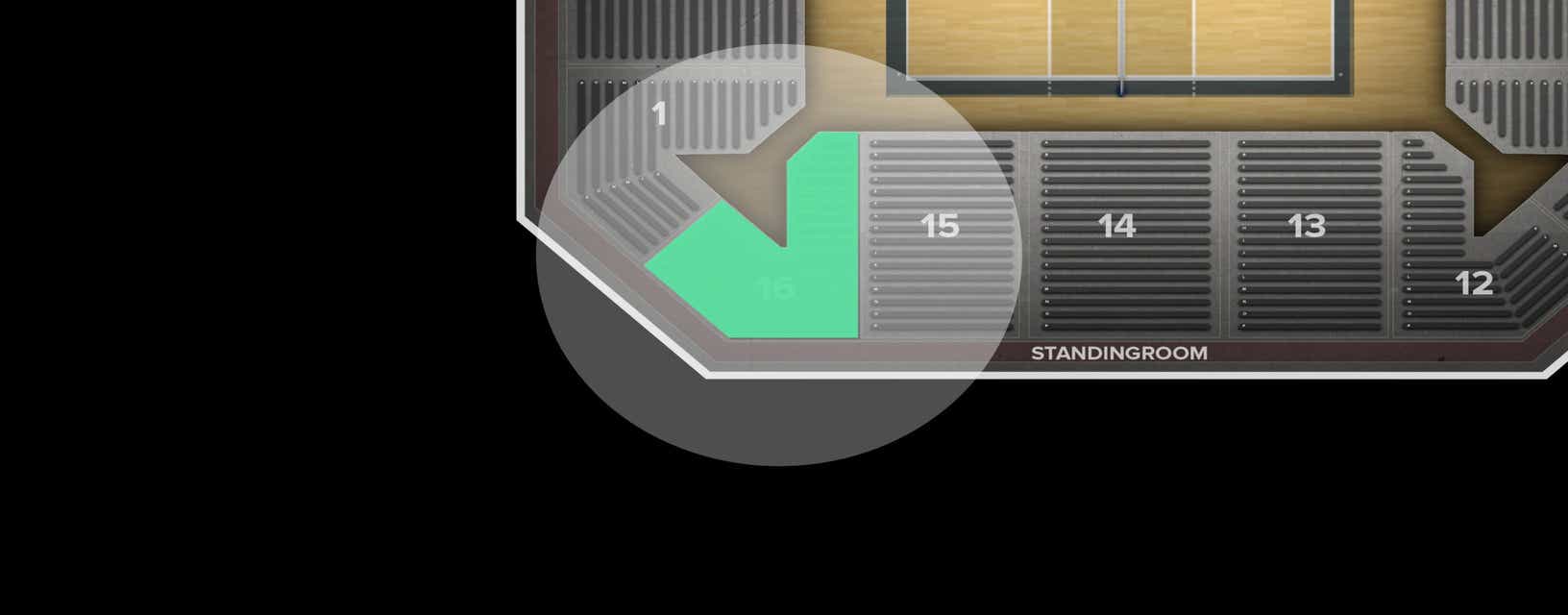 Seat view from Reserved Seating