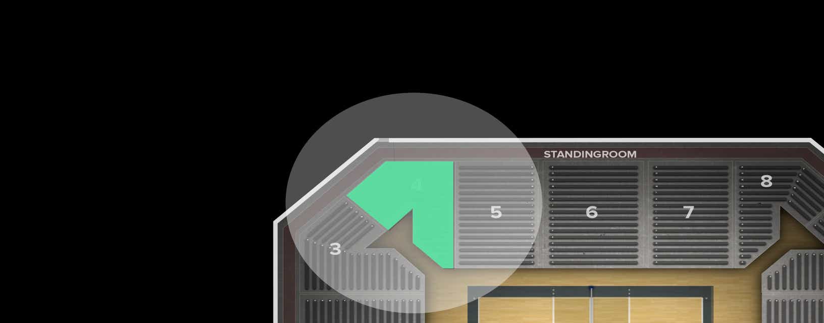 Seat view from Reserved Seating