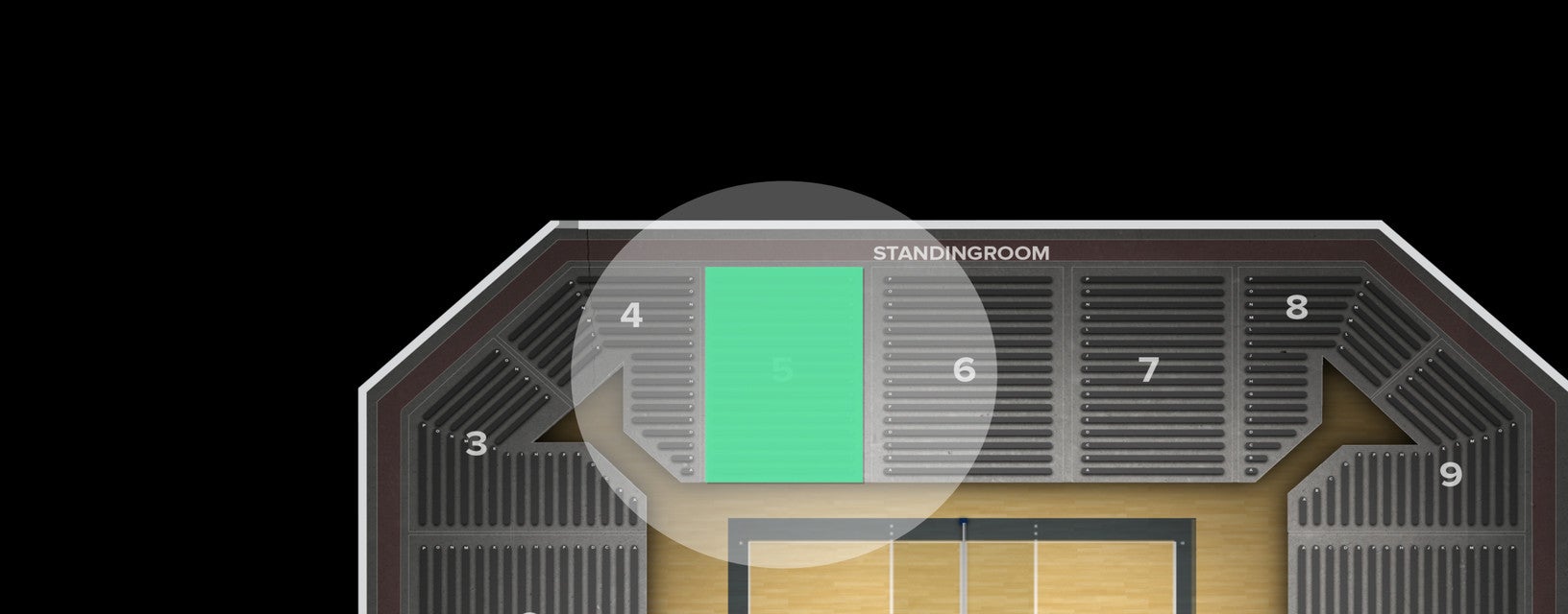 Seat view from Reserved Seating