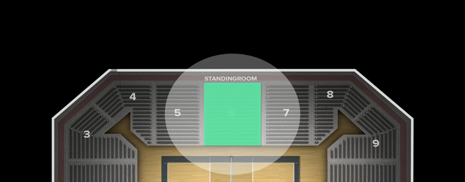 Seat view from Reserved Seating