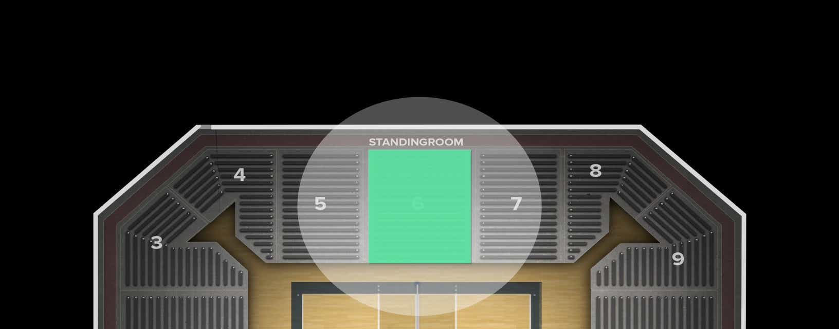 Seat view from Reserved Seating