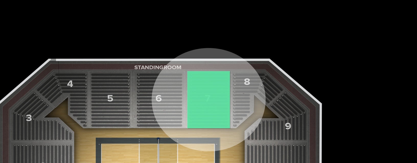 Seat view from Reserved Seating