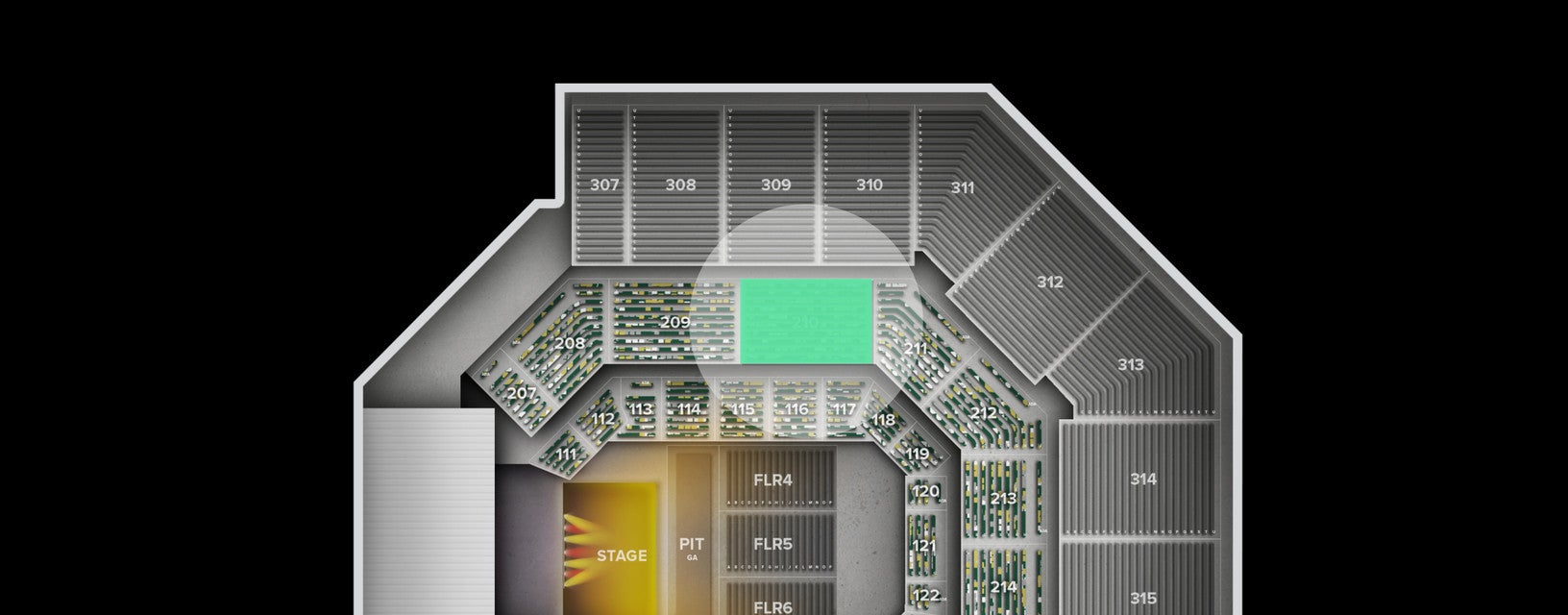 Seat view from Middle