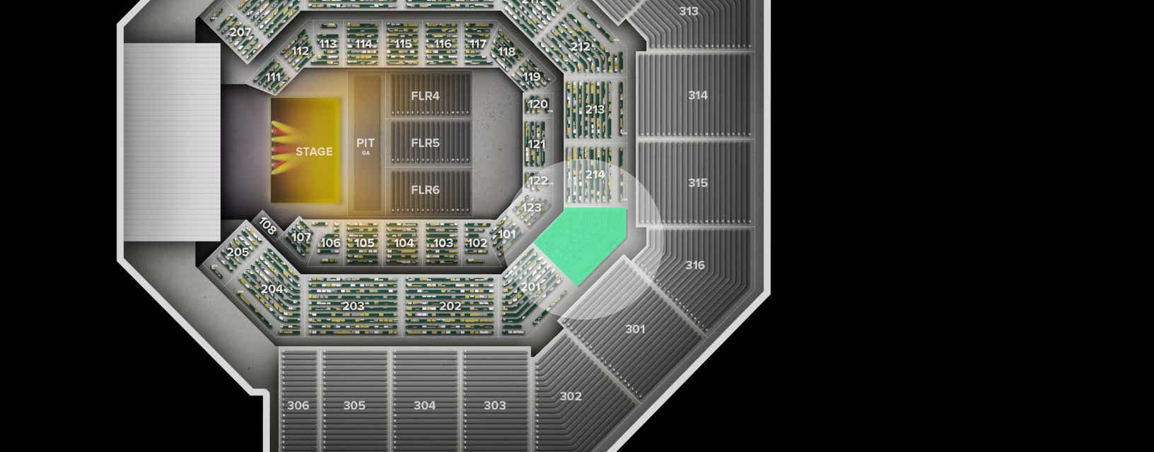 Seat view from Middle