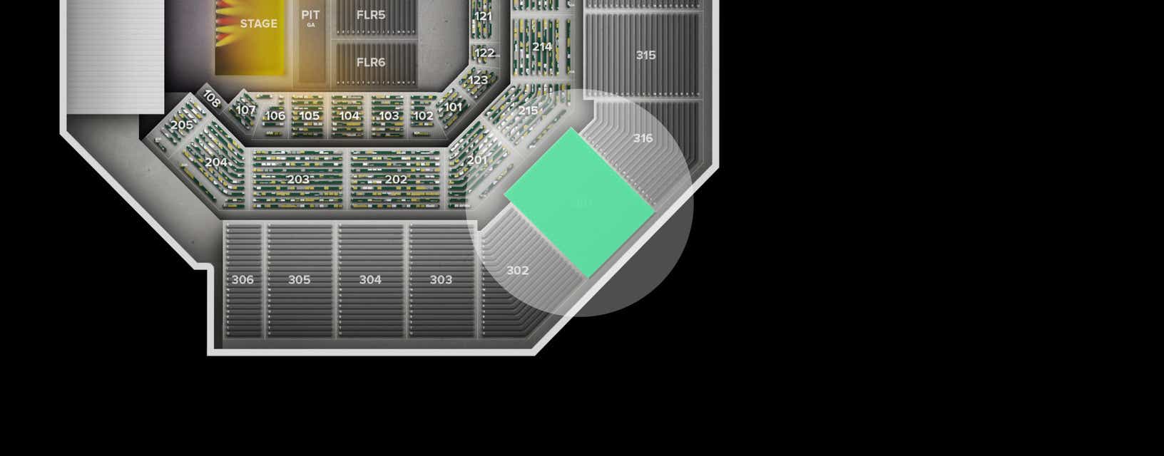 Seat view from Upper