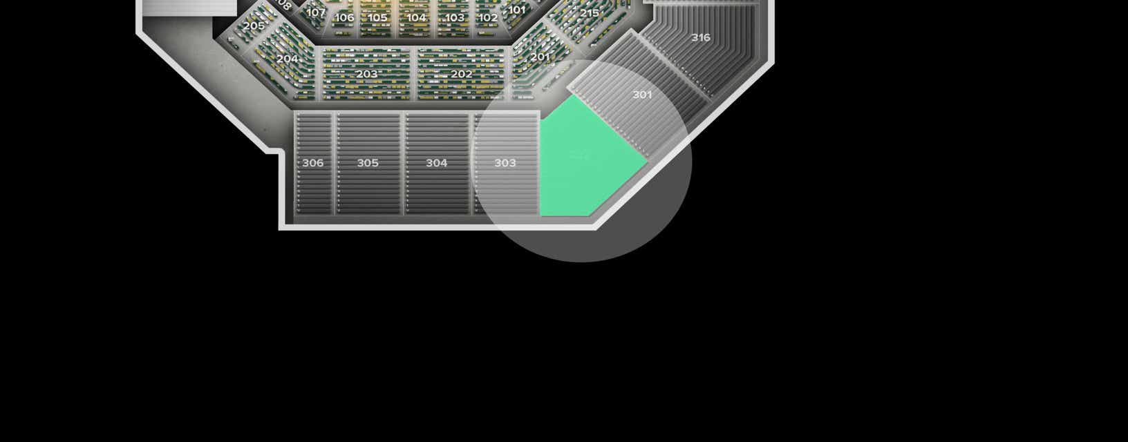 Seat view from Upper