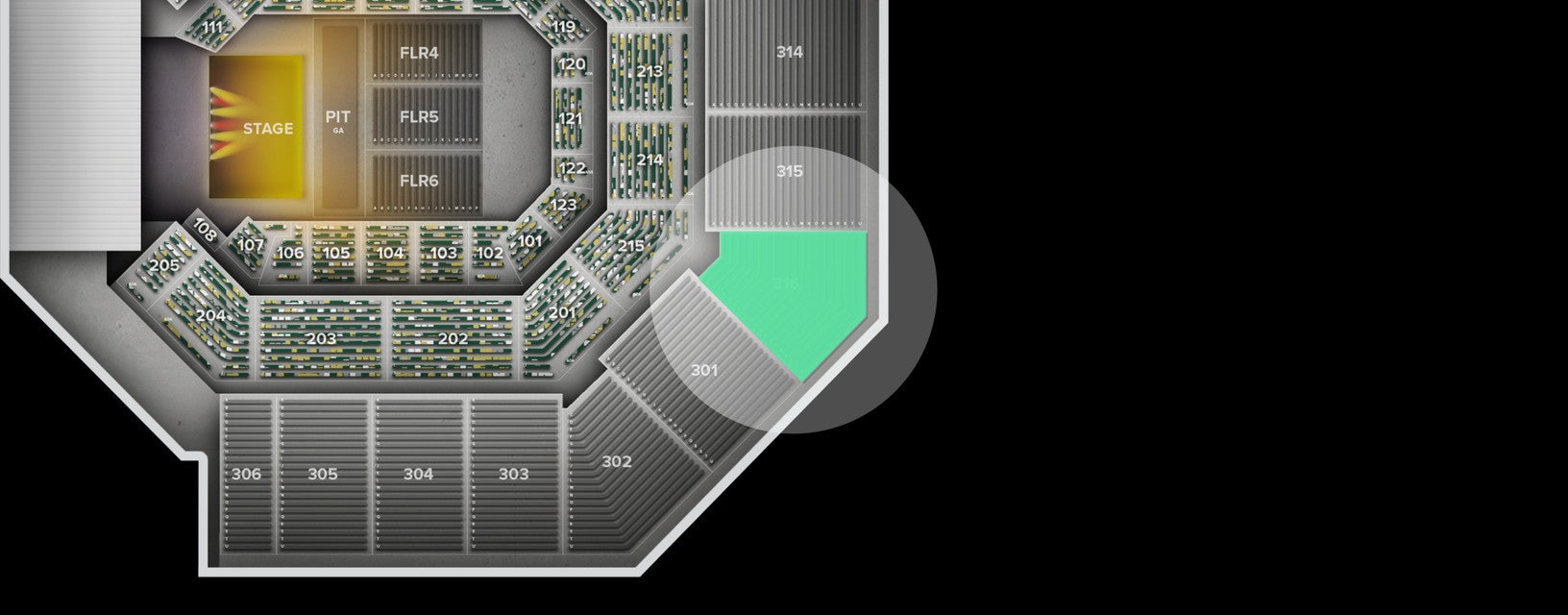 Seat view from Upper