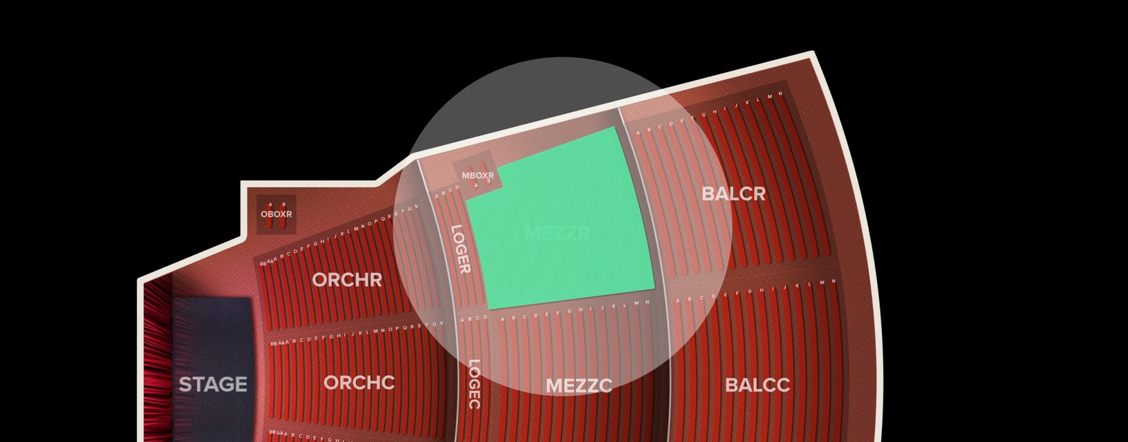 Seat view from Mezzanine