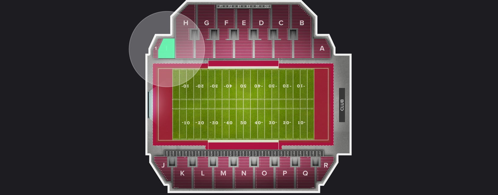 Seat view from Section
