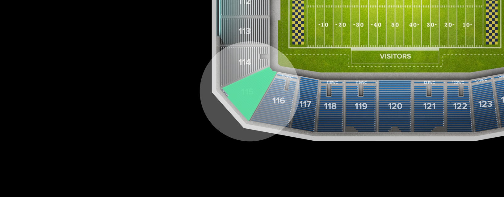 Seat view from Lower Sideline