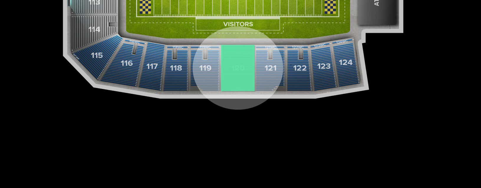 Seat view from Lower Sideline