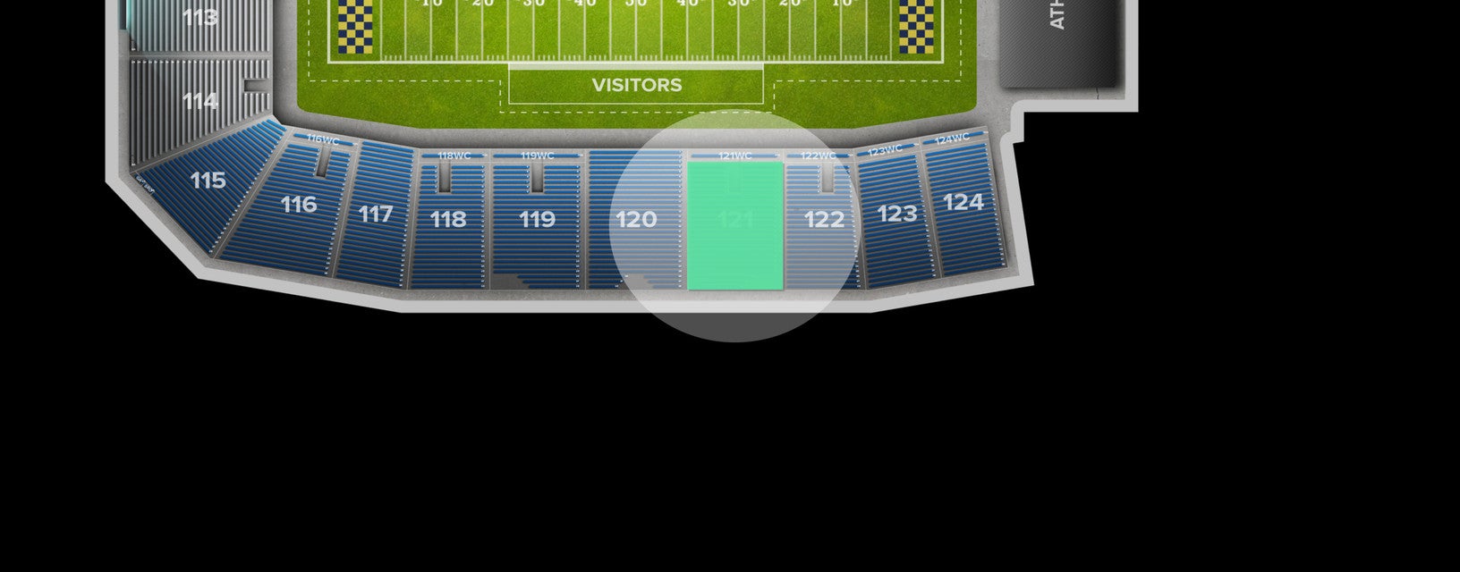 Seat view from Lower Sideline