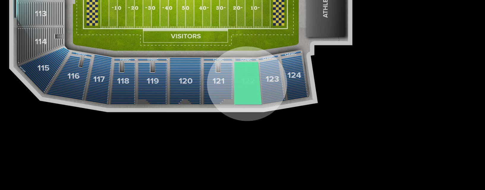 Seat view from Lower Sideline