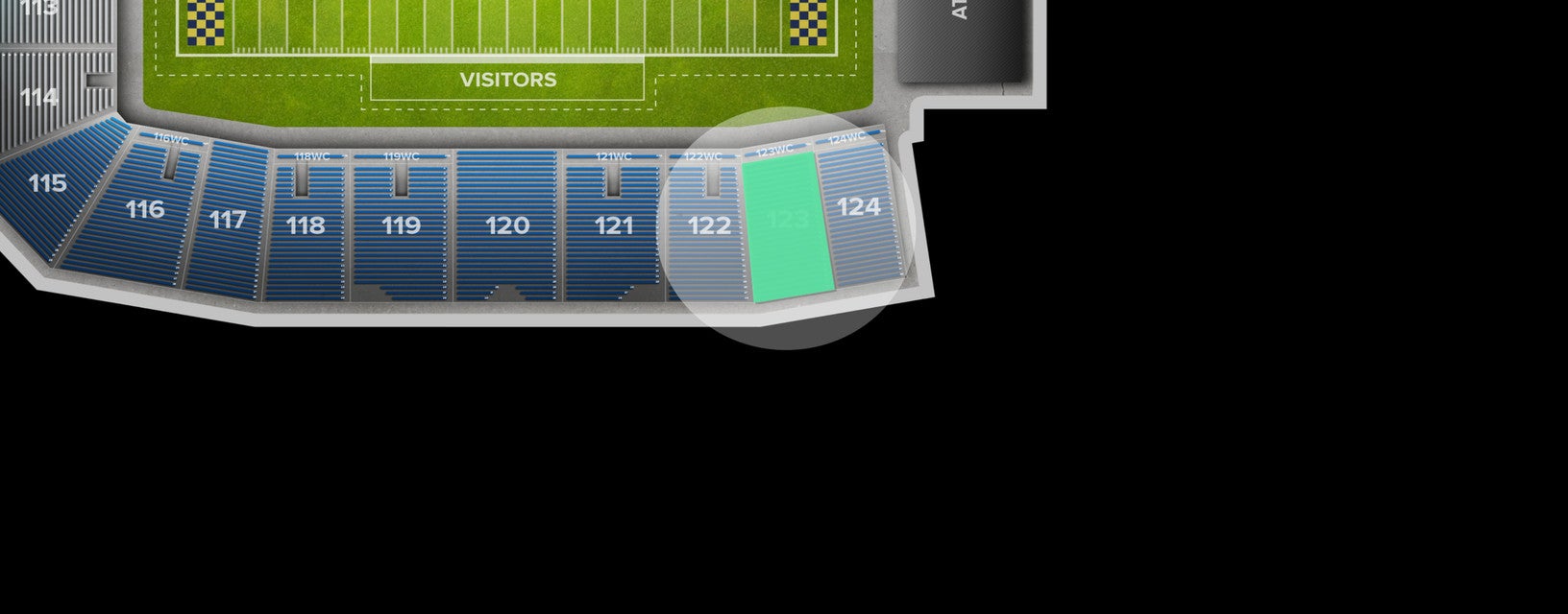 Seat view from Lower Sideline