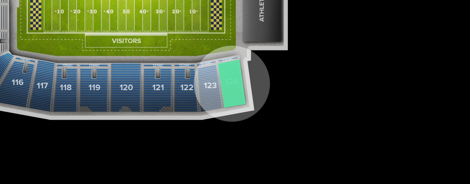 Seat view from Lower Sideline
