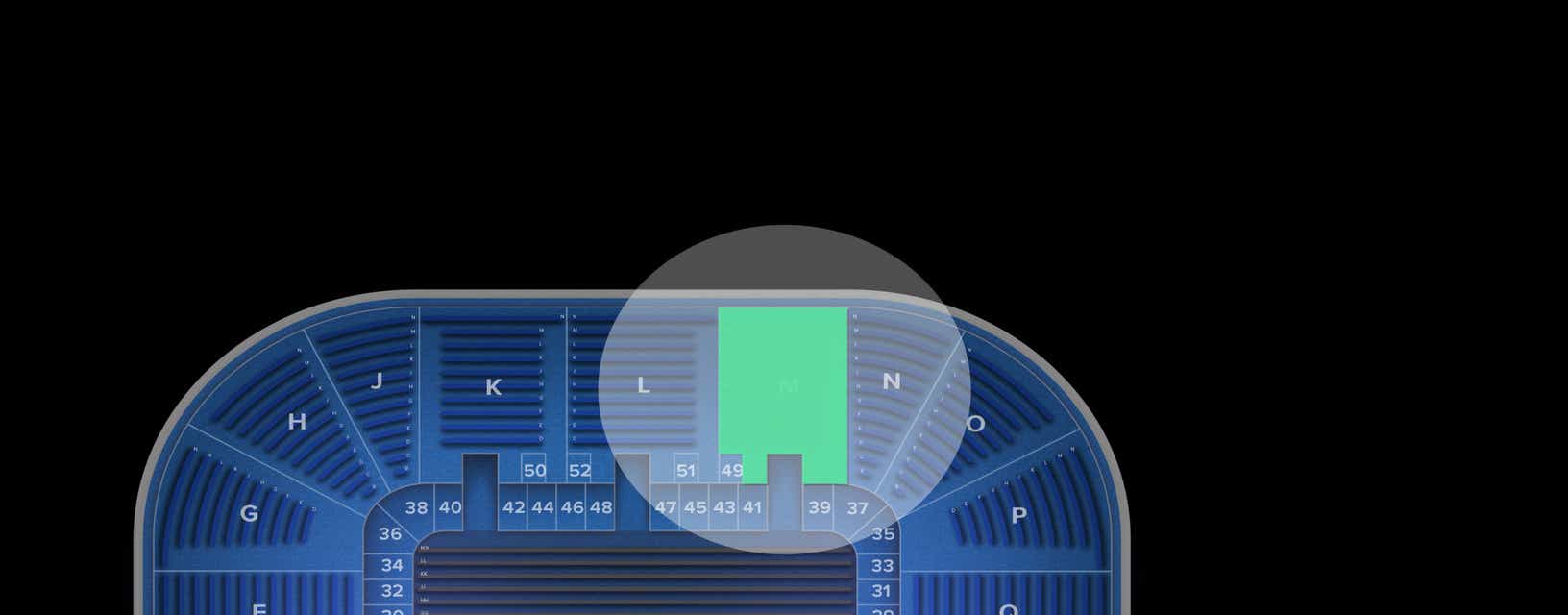 Seat view from Tier