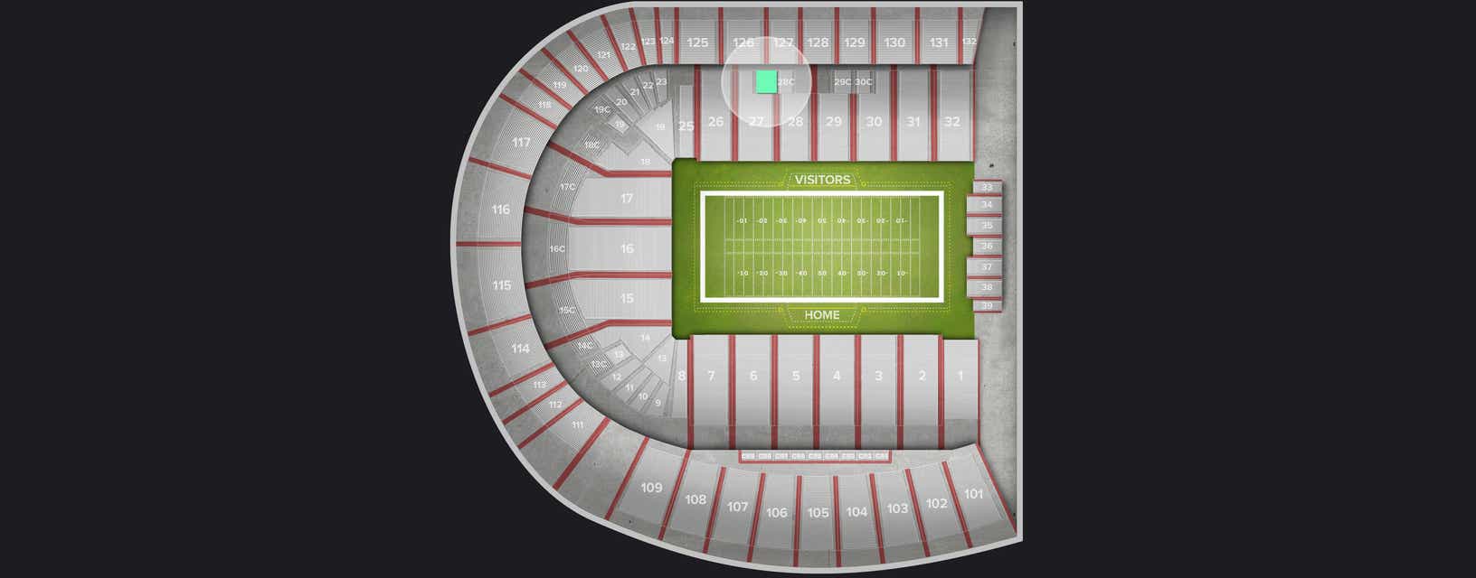 Seat view from Texas Club