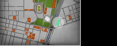 Seat view from East Campus Garage