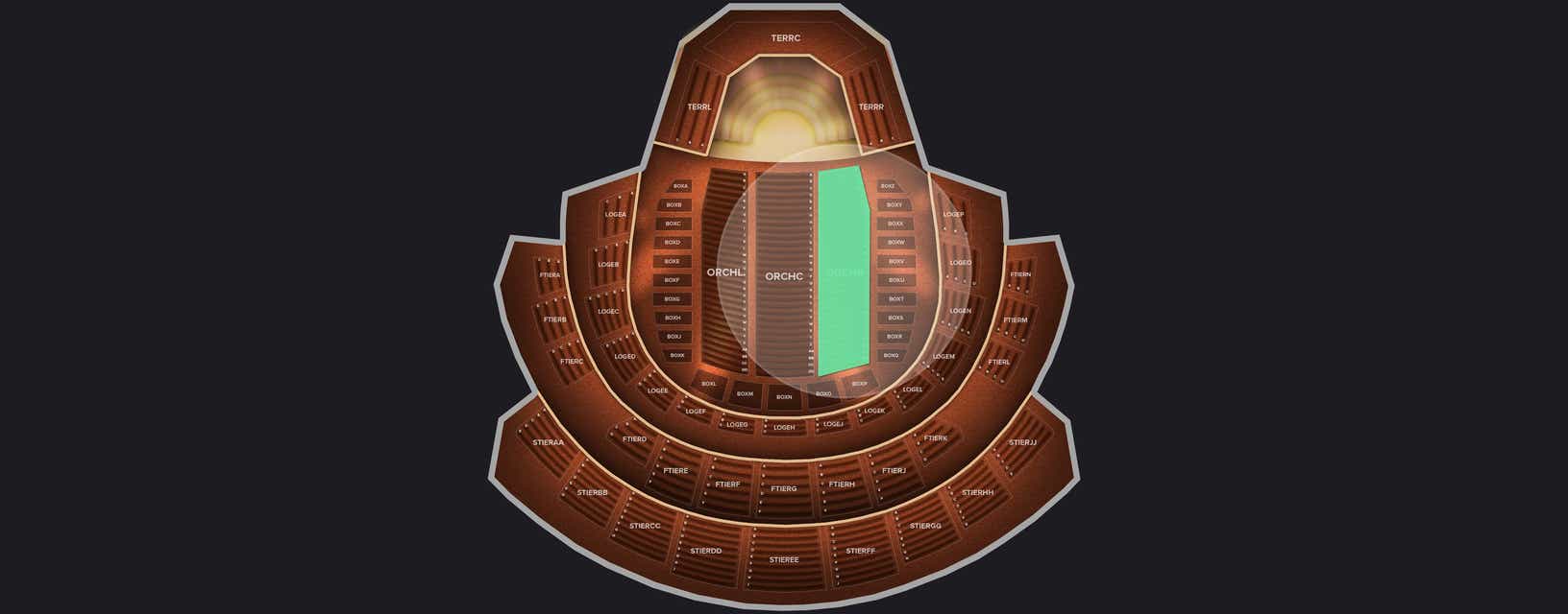 Seat view from Orchestra