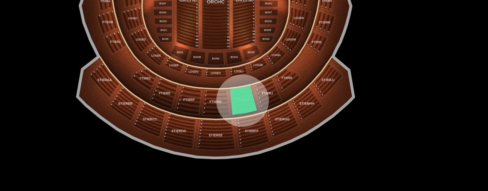 Seat view from First Tier