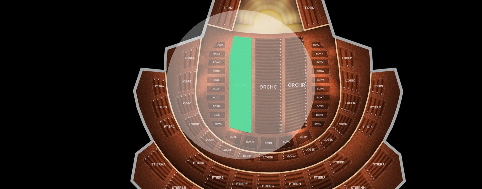 Seat view from Orchestra