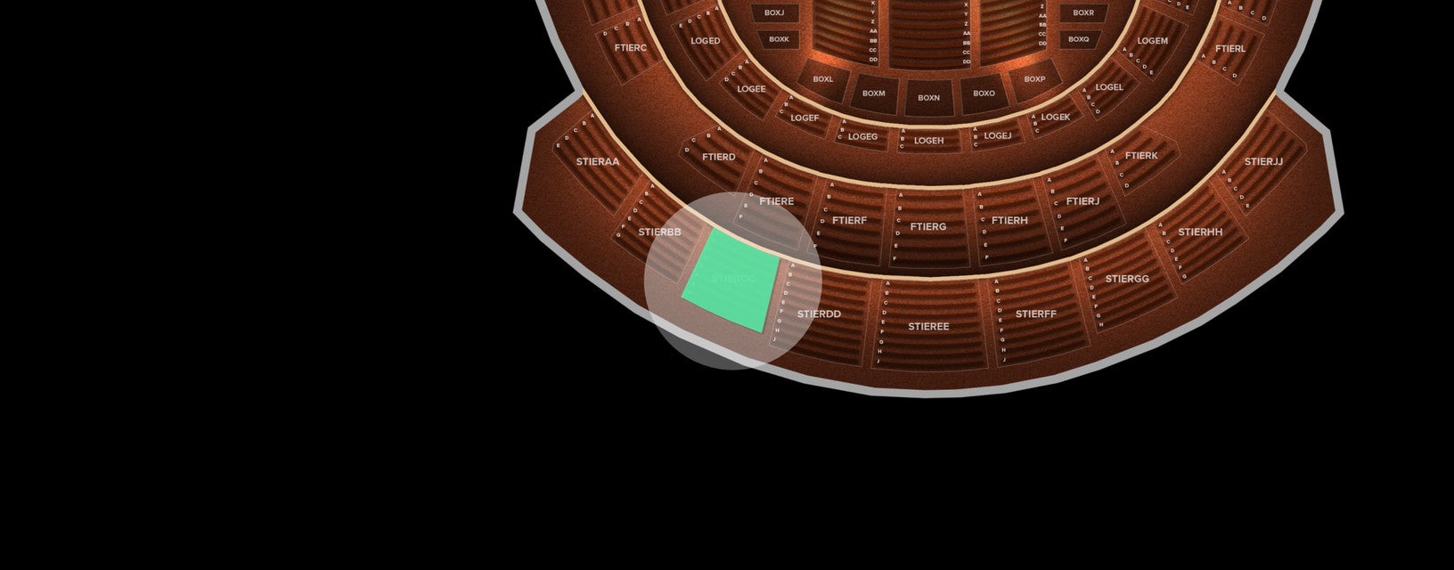 Seat view from Second Tier