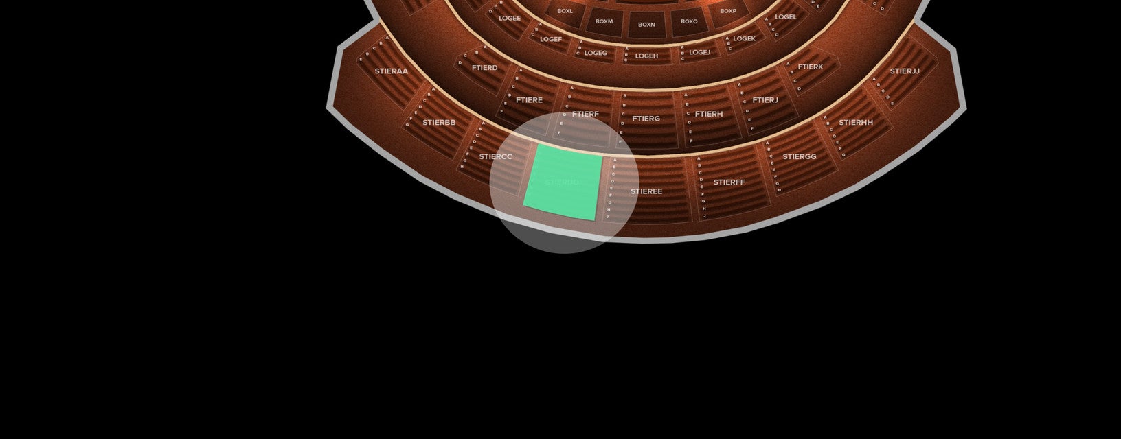 Seat view from Second Tier