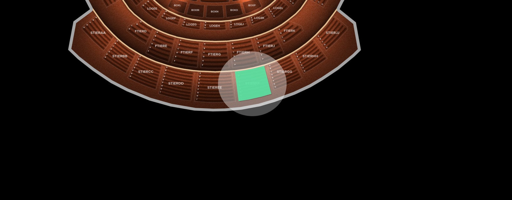 Seat view from Second Tier