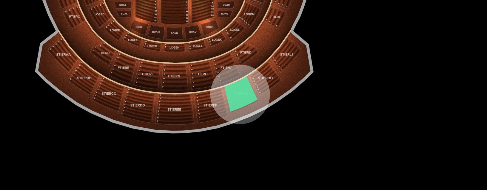 Seat view from Second Tier
