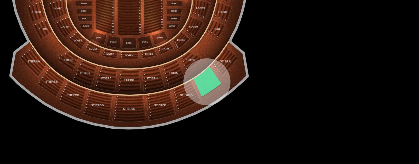 Seat view from Second Tier