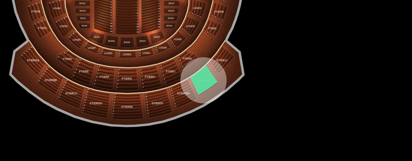 Seat view from Second Tier