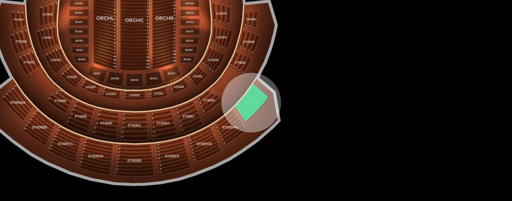 Seat view from Second Tier