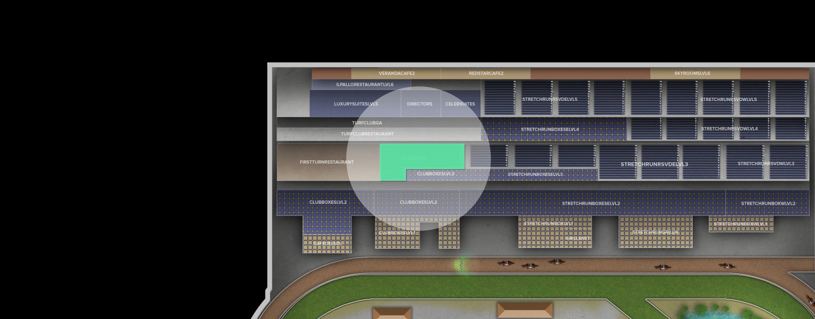 Seat view from Club Reserved