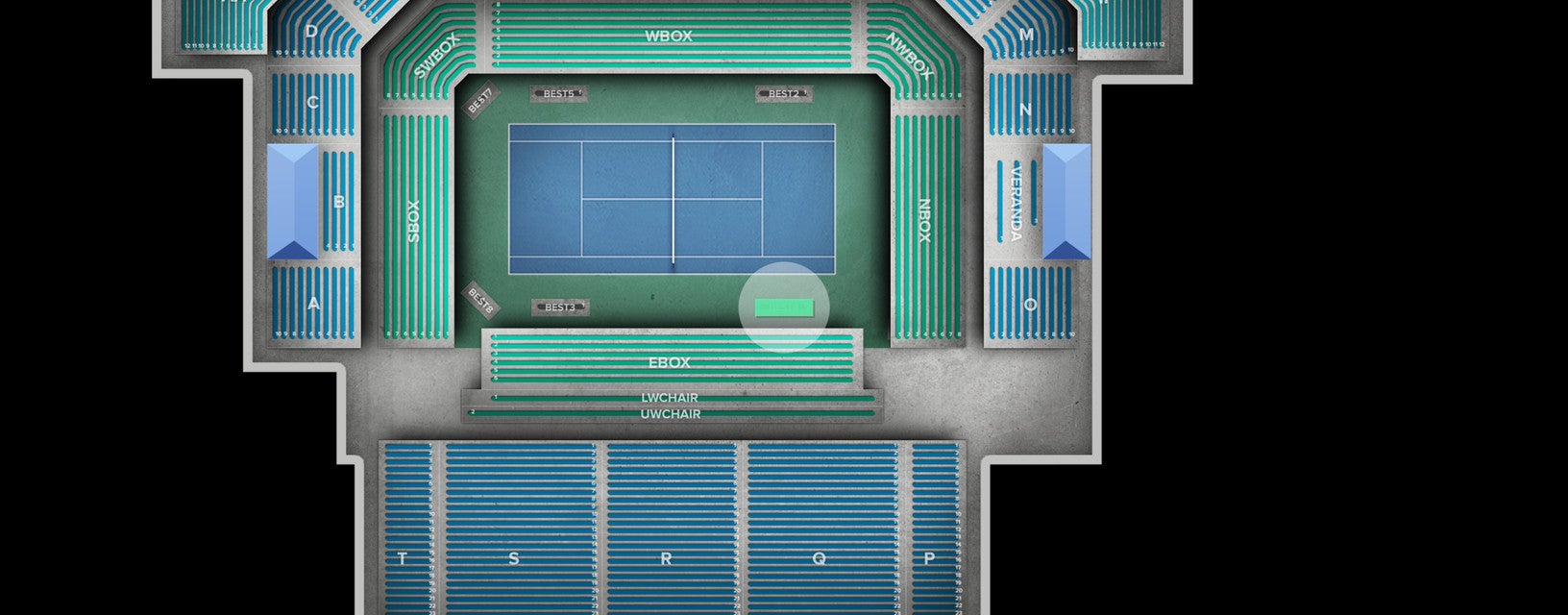 Seat view from Courtside