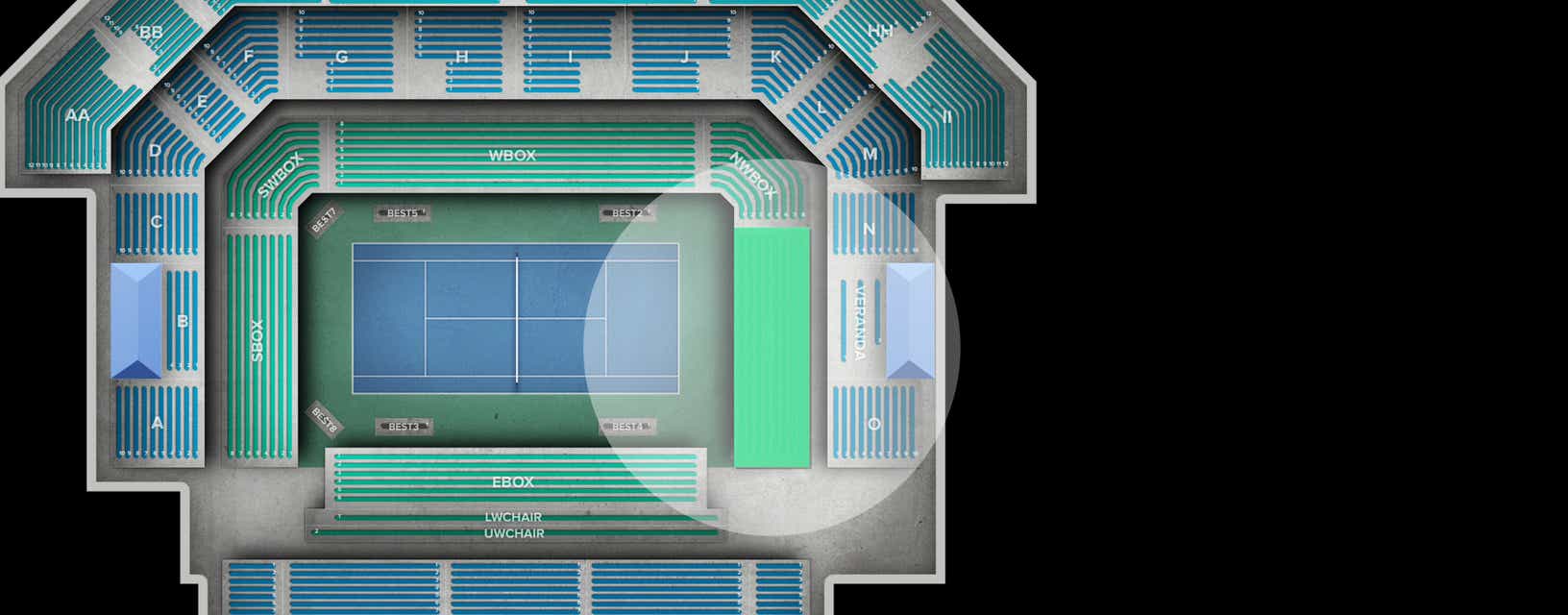 Seat view from North Box
