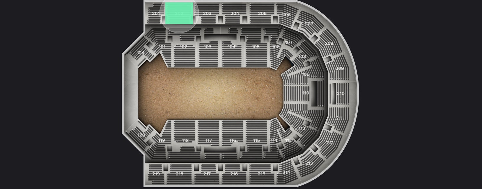 Seat view from Upper