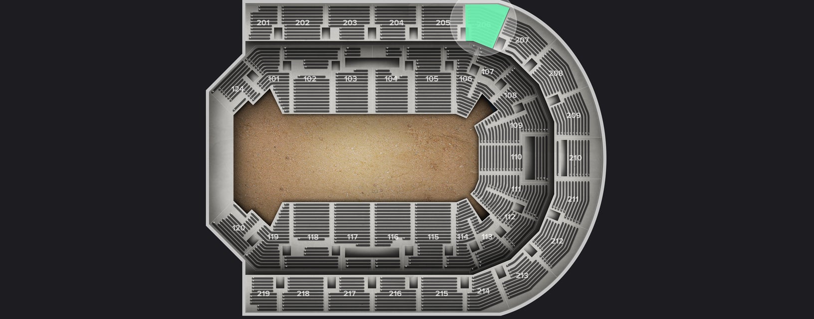 Seat view from Upper