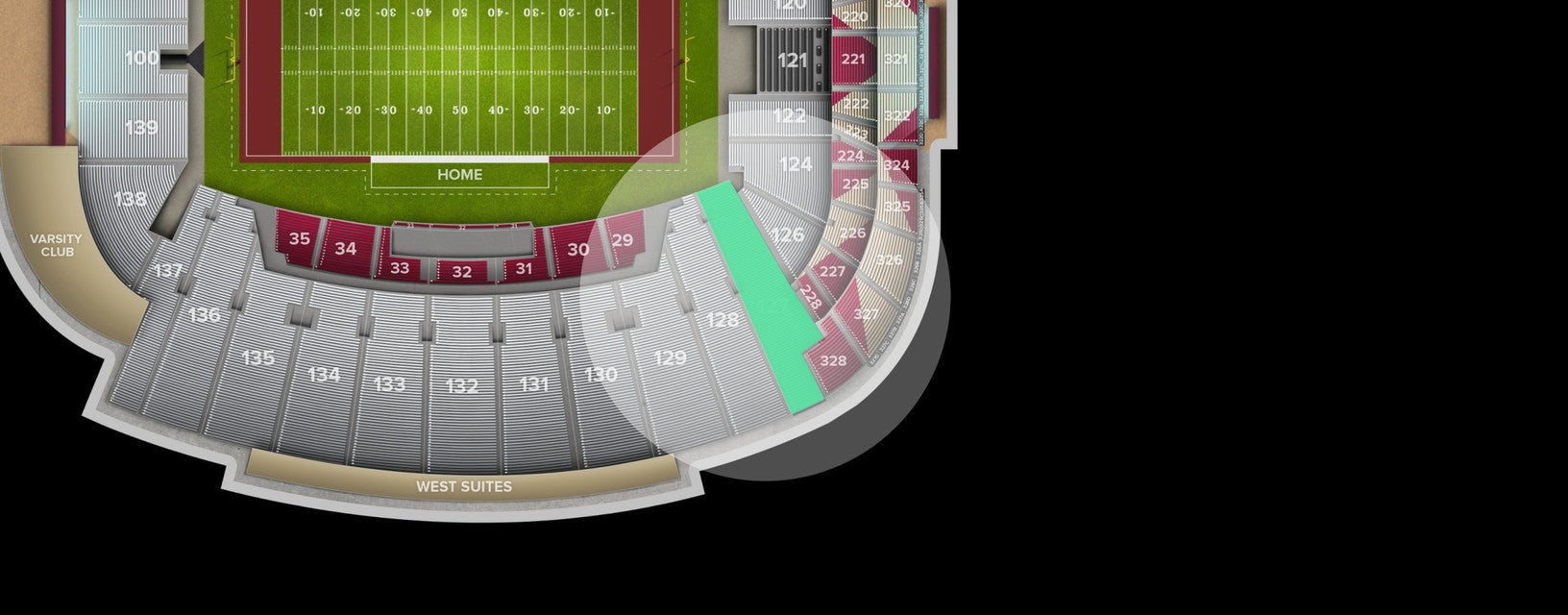 Seat view from Lower