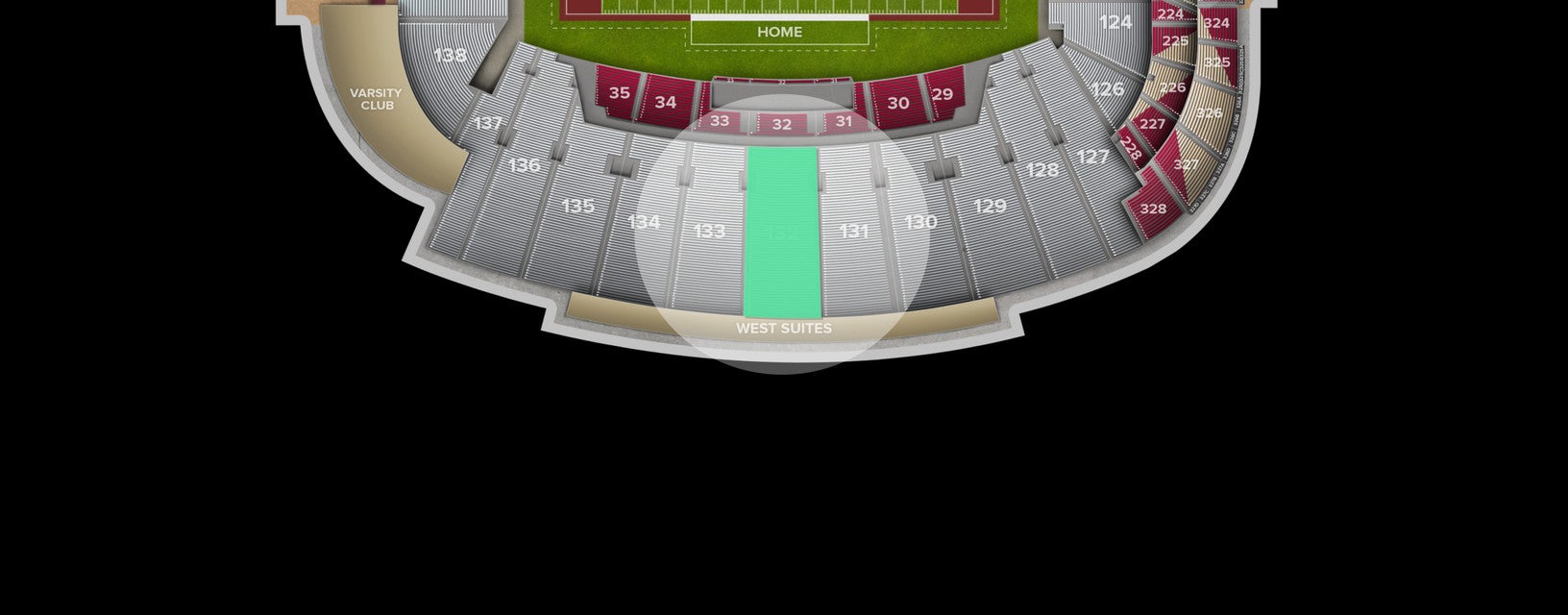 Seat view from Lower