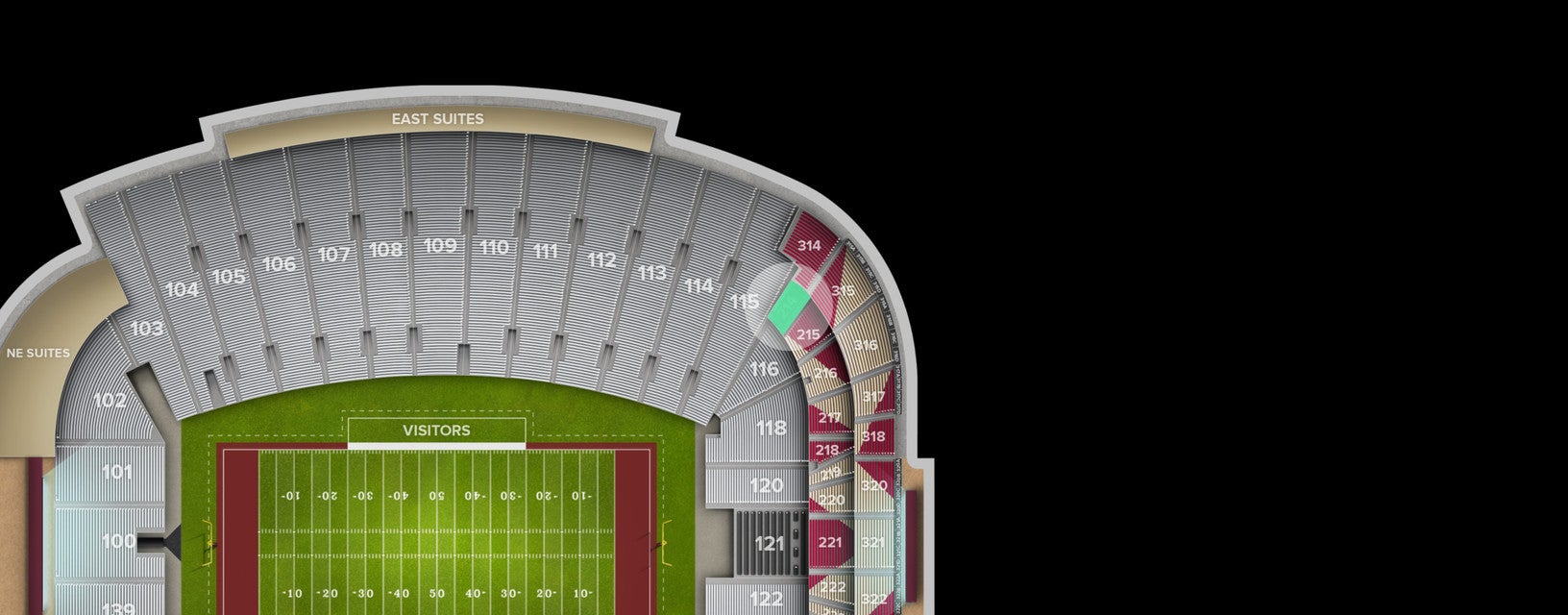 Seat view from Club