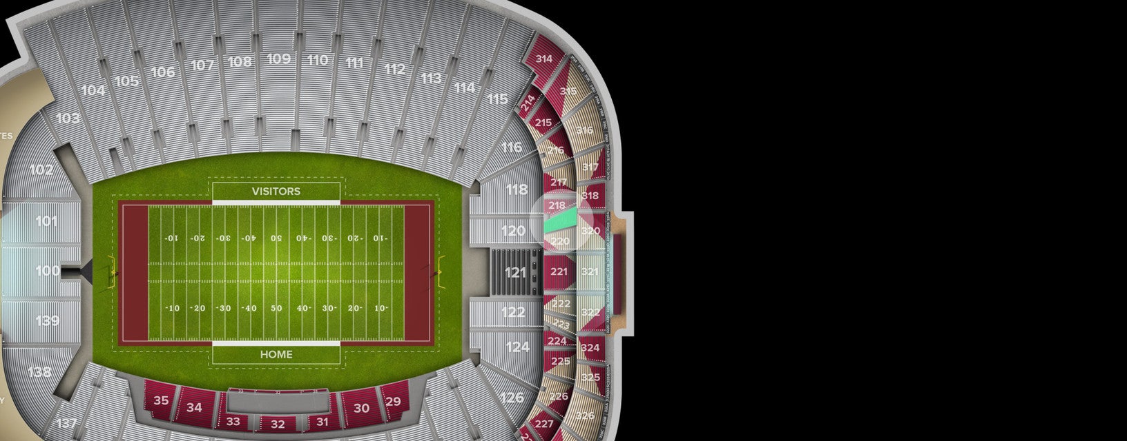 Seat view from Club