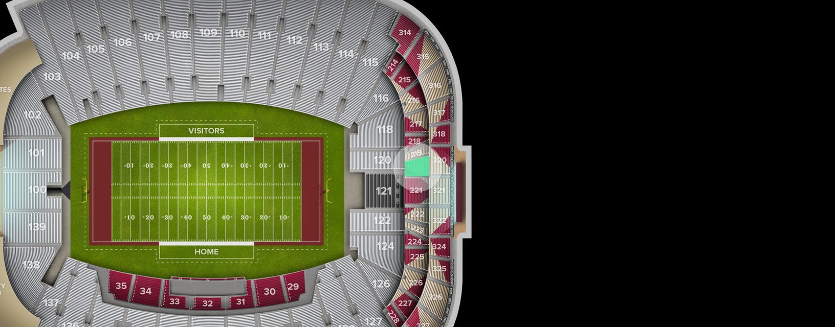 Seat view from Club