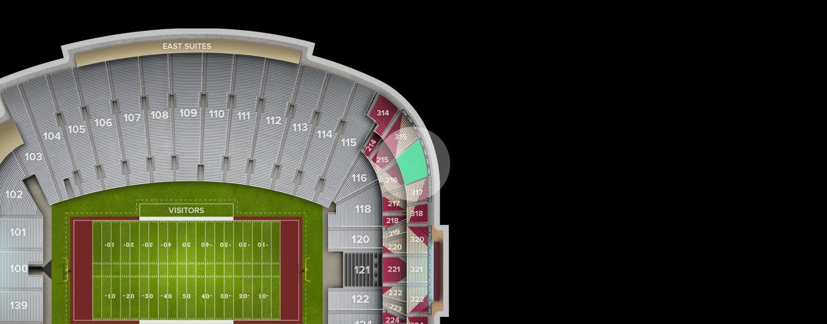 Seat view from Club