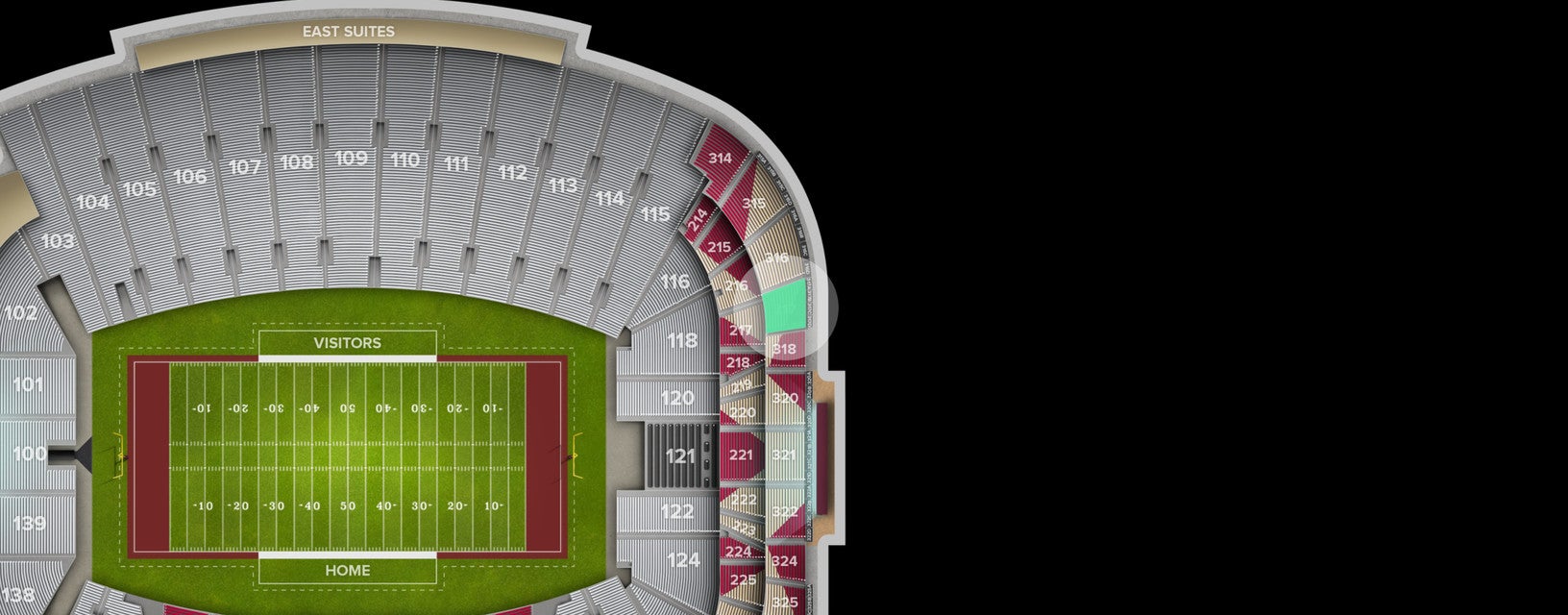 Seat view from Club