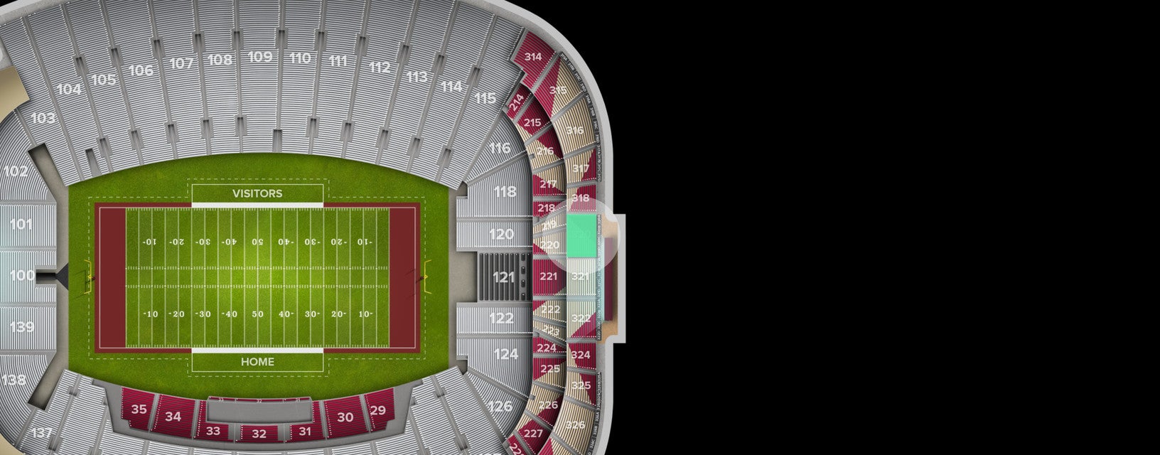 Seat view from Club