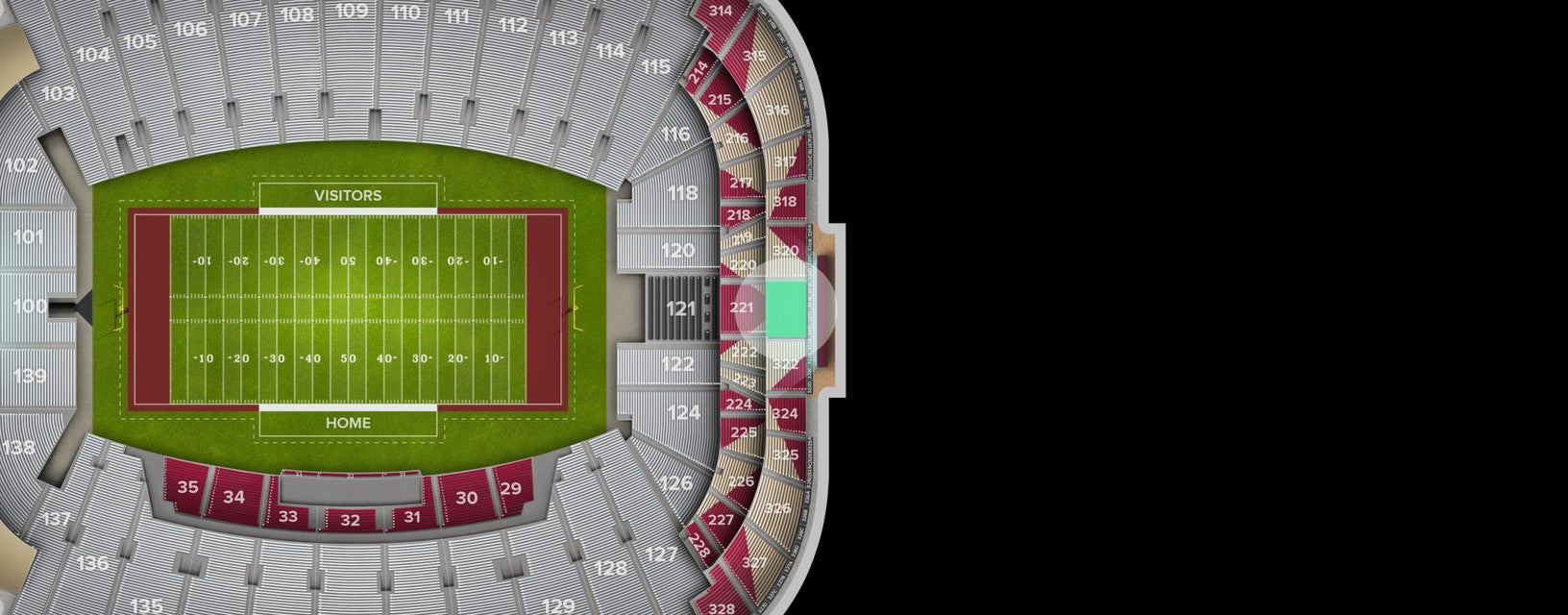 Seat view from Club